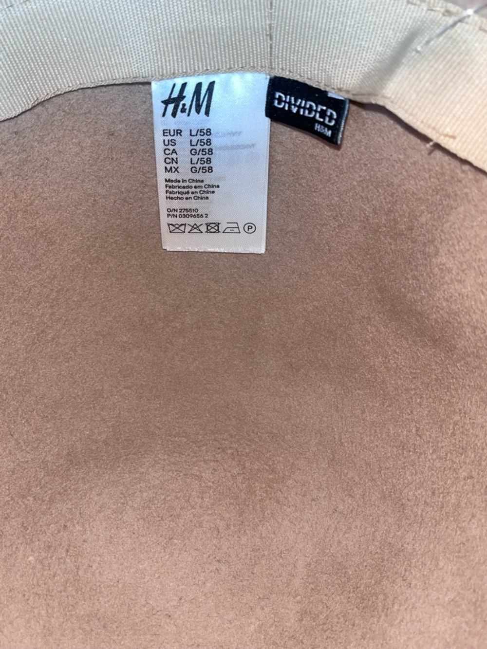 H&M Beige Wide-Brim Floppy Hat - Picture 2 of 3